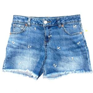 Cat & Jack Blue Denim Embroidered Jean Shorts
